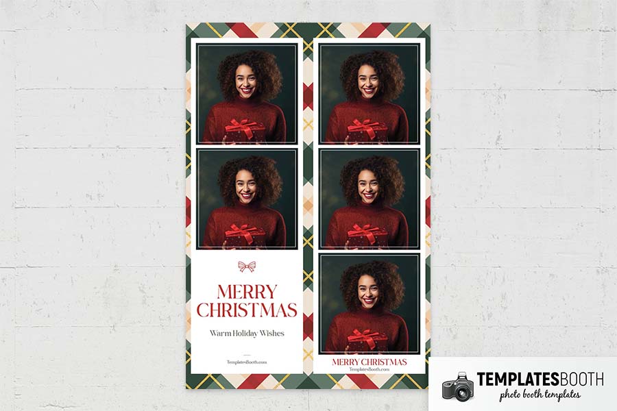 Christmas Plaid Photo Booth Template