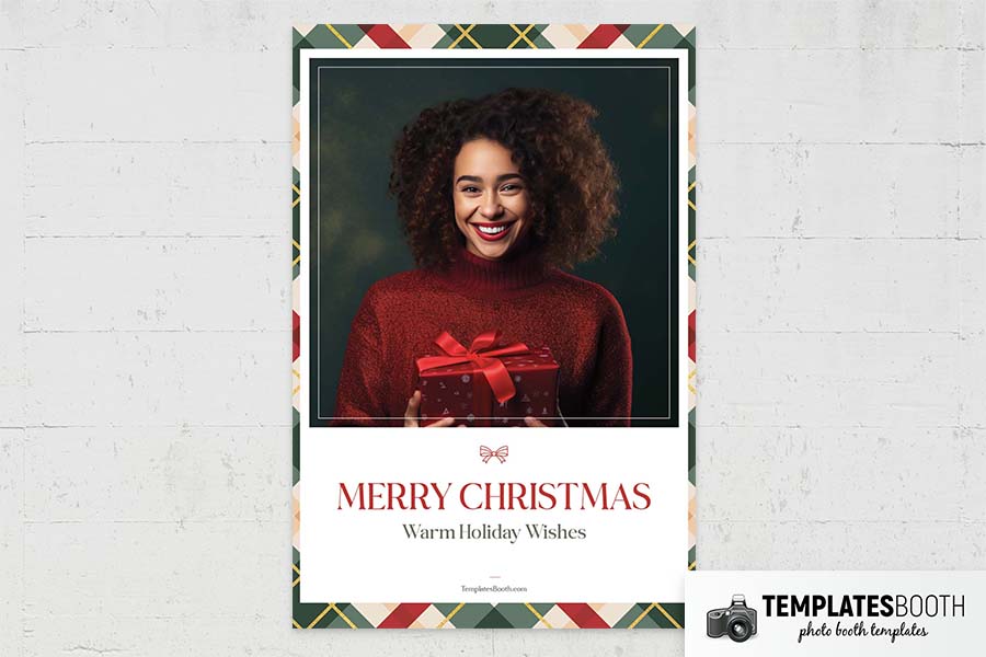 Christmas Plaid Photo Booth Template