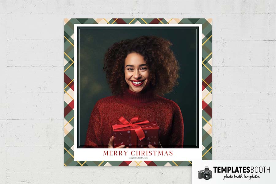 Christmas Plaid Photo Booth Template