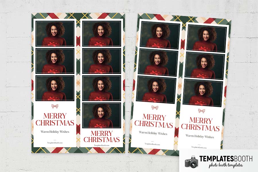Christmas Plaid Photo Booth Template