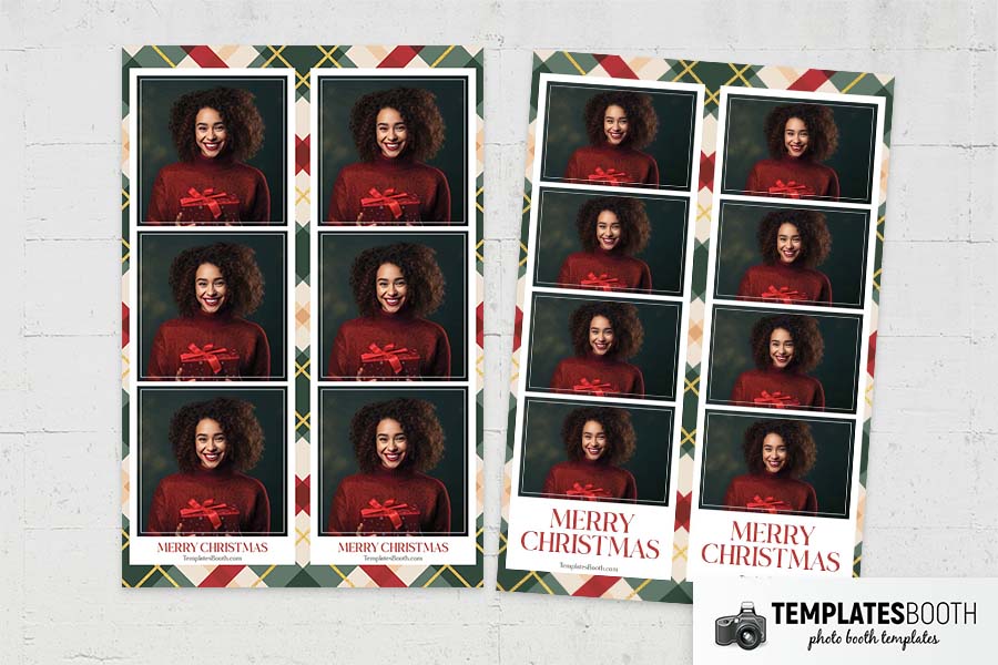 Christmas Plaid Photo Booth Template