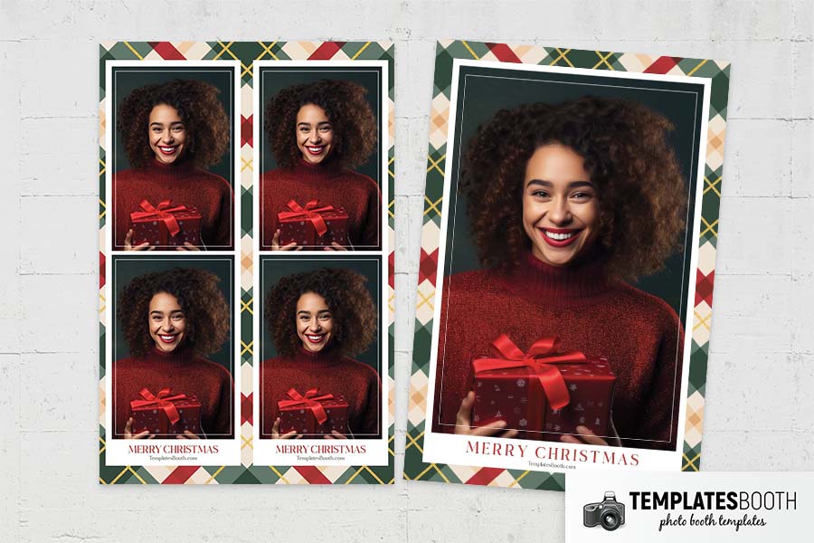 Christmas Plaid Photo Booth Template