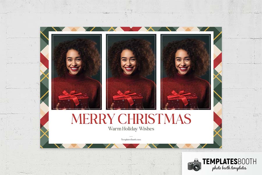 Christmas Plaid Photo Booth Template