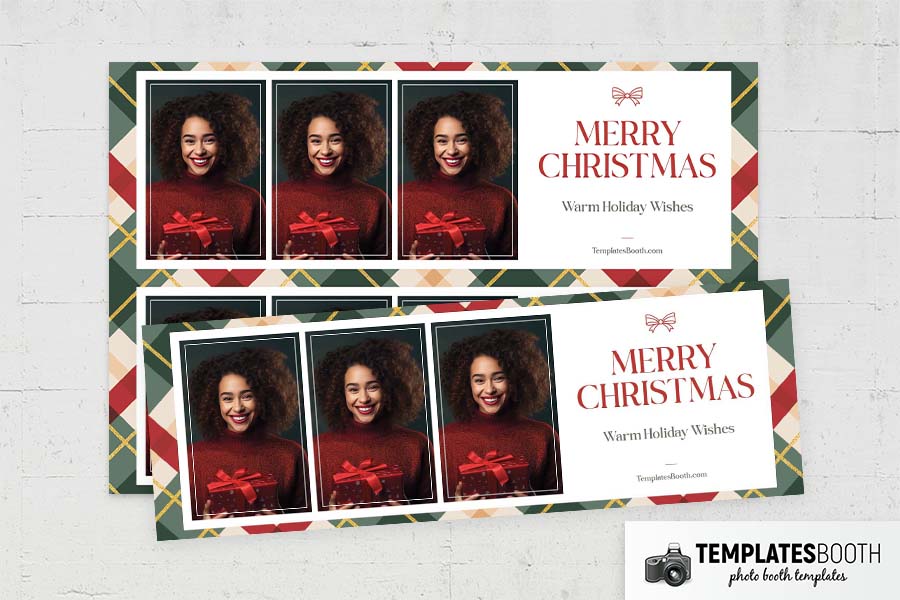 Christmas Plaid Photo Booth Template