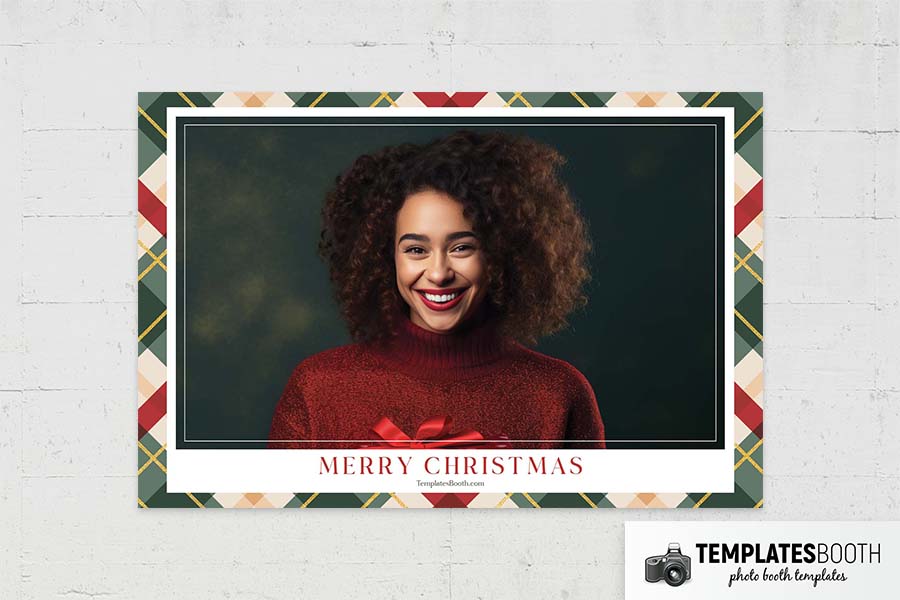 Christmas Plaid Photo Booth Template