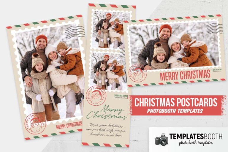 Christmas Postcard Photo Booth Template