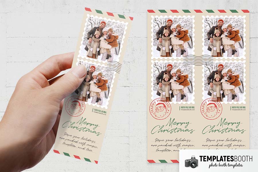 Christmas Postcard Photo Booth Template