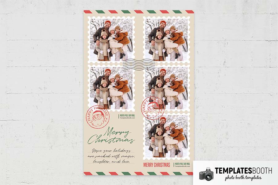 Christmas Postcard Photo Booth Template