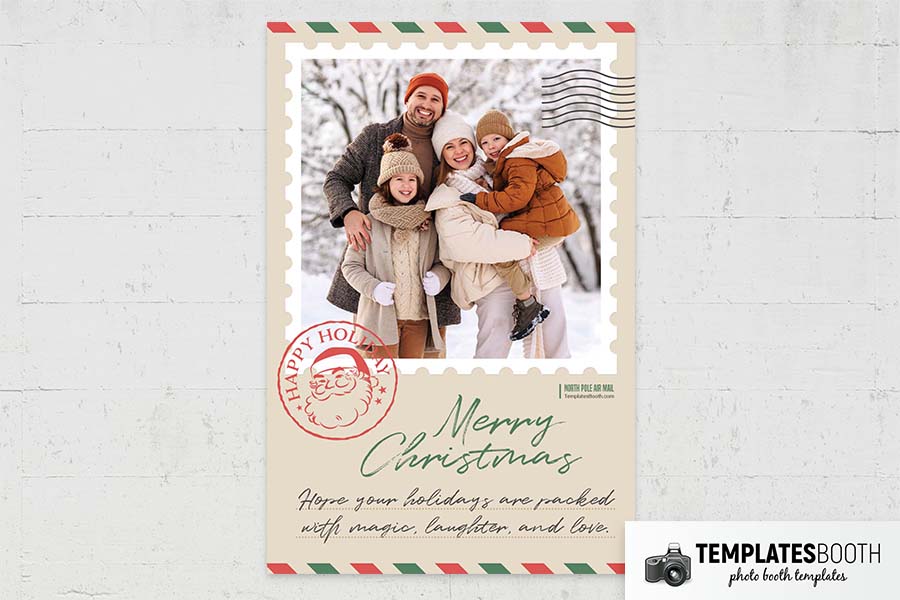 Christmas Postcard Photo Booth Template