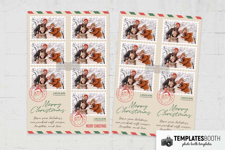 Christmas Postcard Photo Booth Template