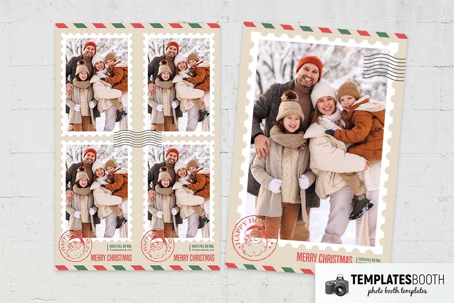 Christmas Postcard Photo Booth Template