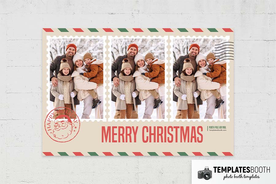 Christmas Postcard Photo Booth Template