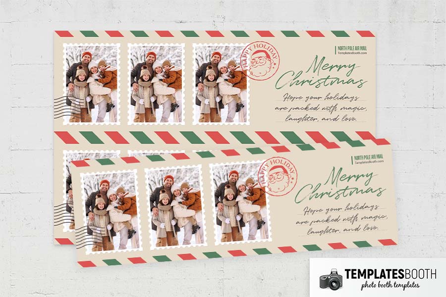 Christmas Postcard Photo Booth Template