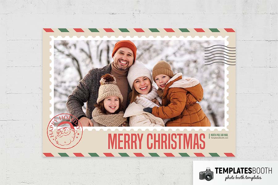 Christmas Postcard Photo Booth Template