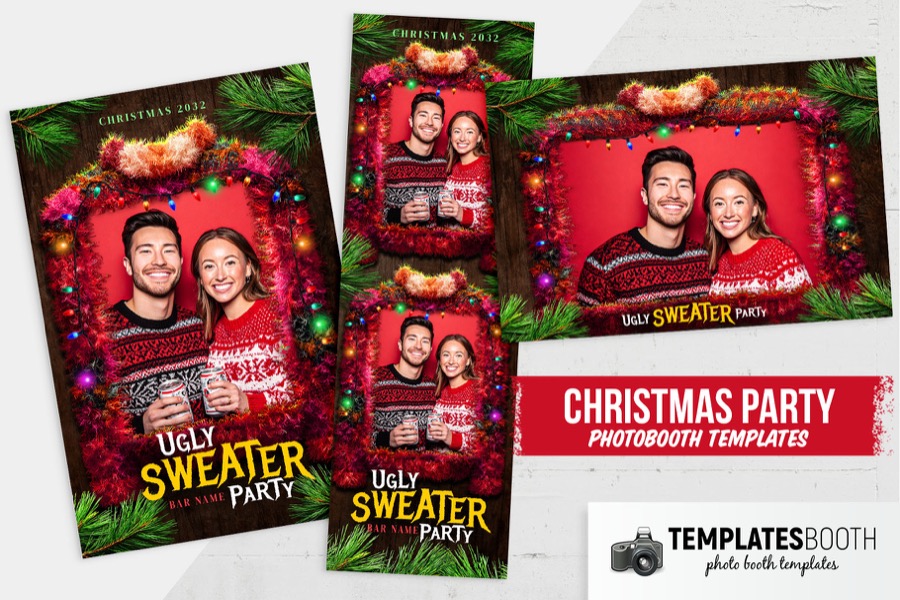 Christmas Ugly Sweater Photo Booth Template