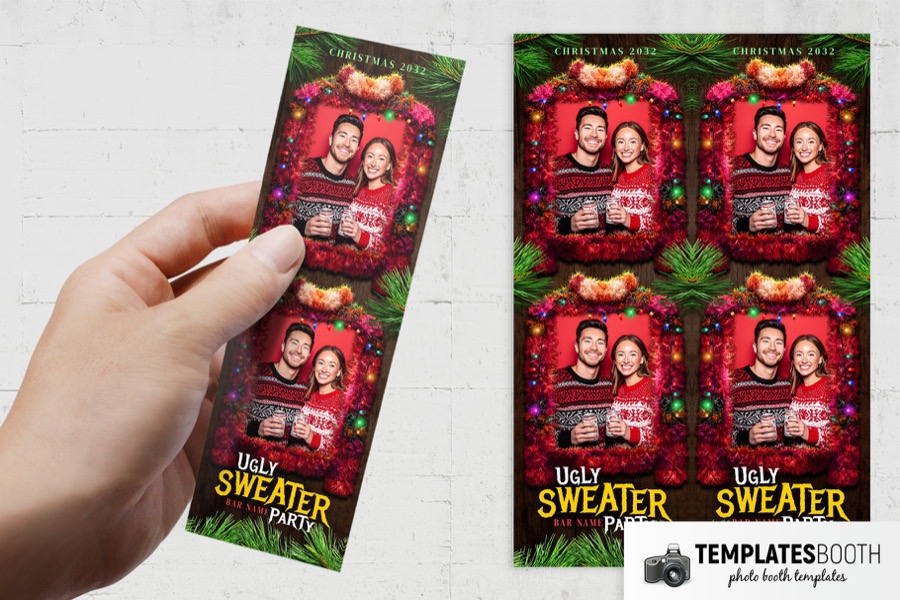 Christmas Ugly Sweater Photo Booth Template