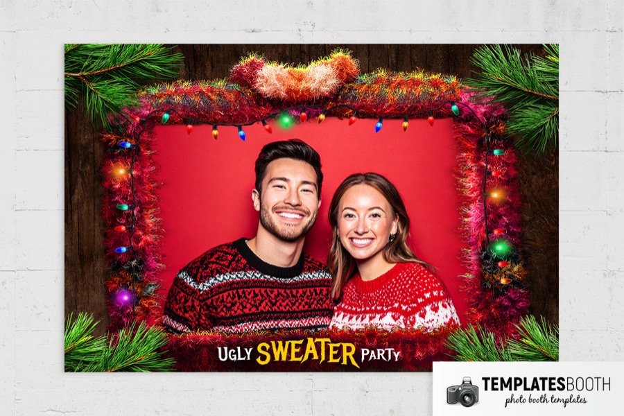 Christmas Ugly Sweater Photo Booth Template