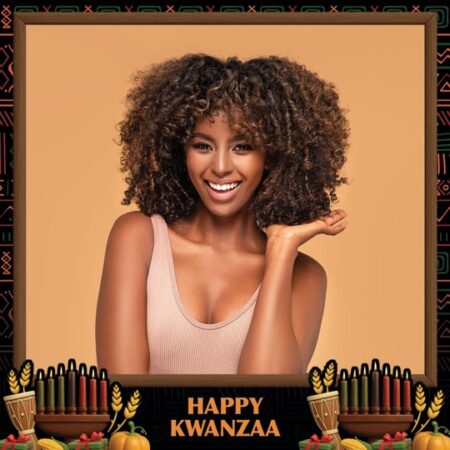 Dunkle Kwanzaa Fotobox-Vorlage