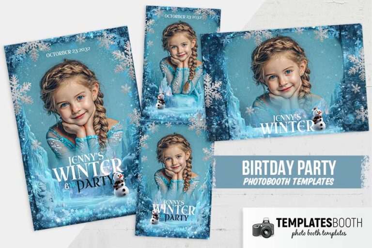 Frozen Birthday Photo Booth Template