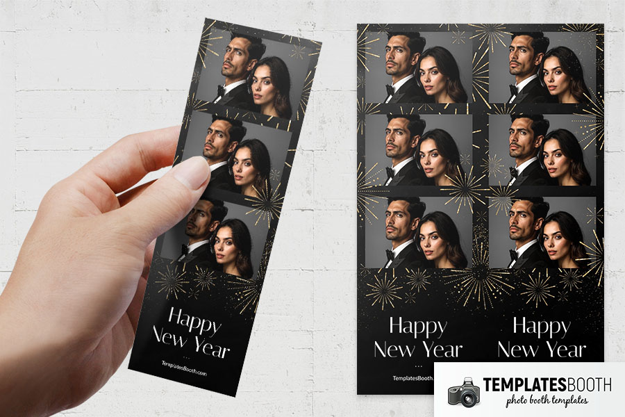 Happy New Year Photo Booth Template