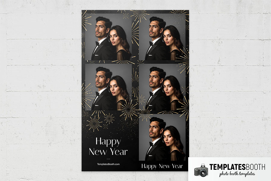 Happy New Year Photo Booth Template