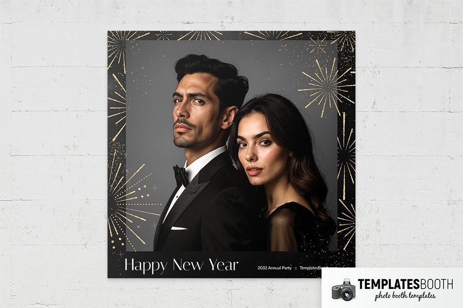 Happy New Year Photo Booth Template