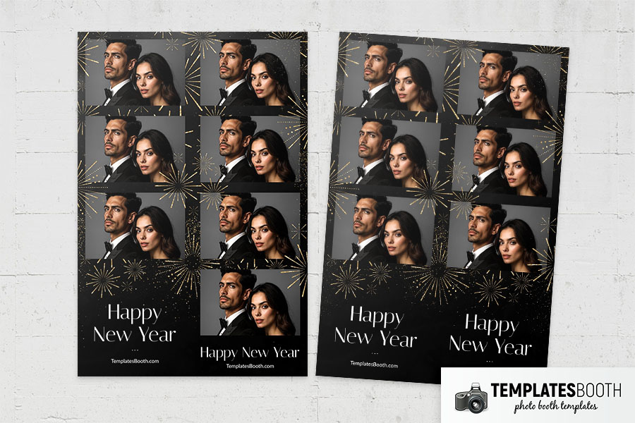 Happy New Year Photo Booth Template