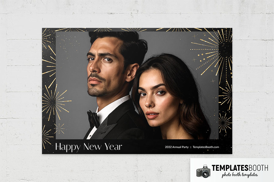 Happy New Year Photo Booth Template