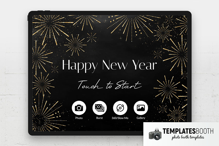 Happy New Year Photo Booth Welcome Screen