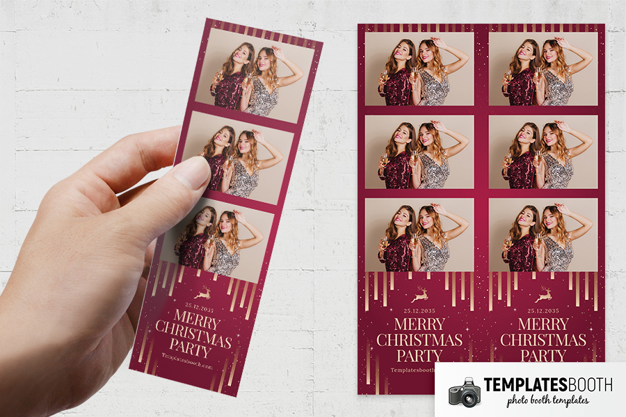 Modern Christmas Party Photo Booth Template