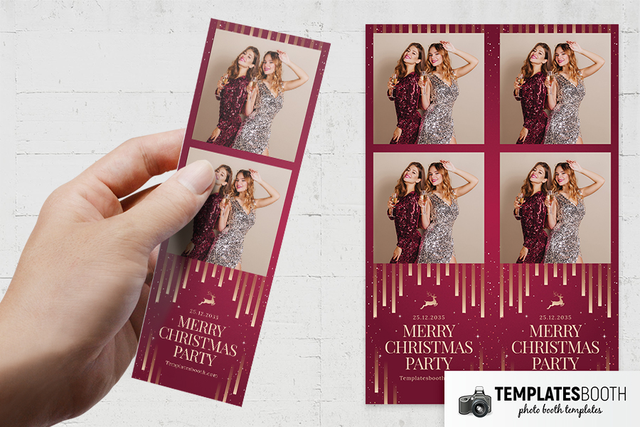 Modern Christmas Party Photo Booth Template