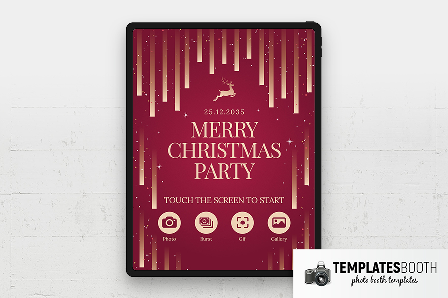 Modern Christmas Party Photo Booth Welcome Screen