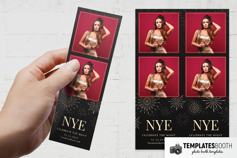 New Years Eve Fireworks Photo Booth Template