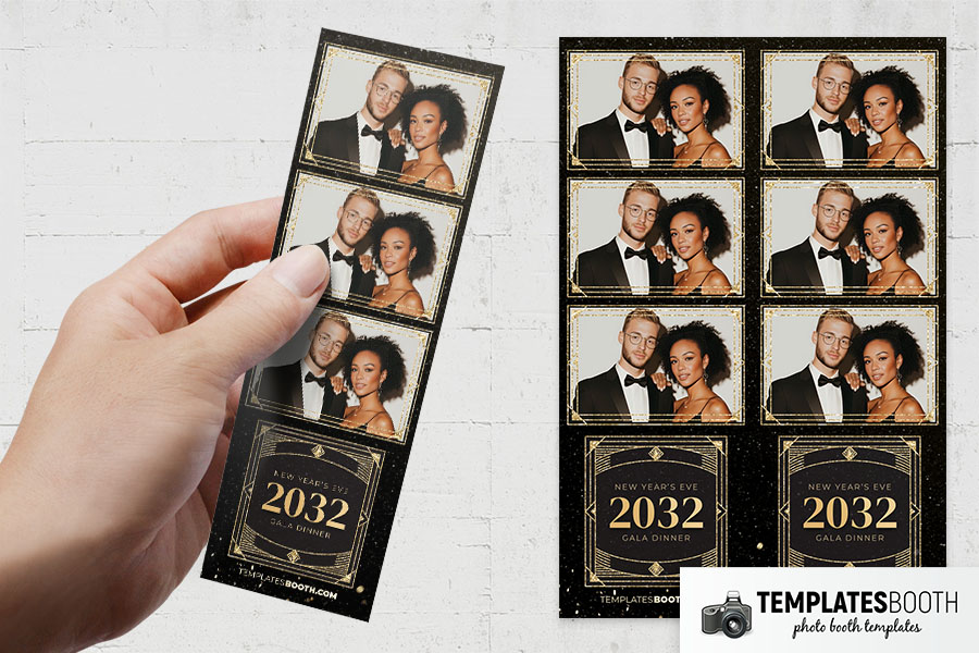 Retro New Years Eve Photo Booth Template