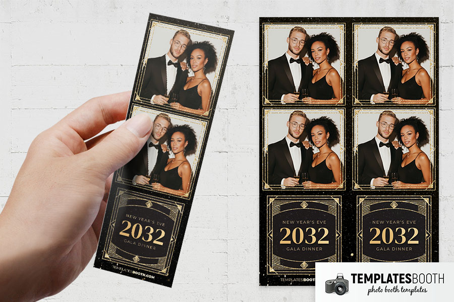 Retro New Years Eve Photo Booth Template