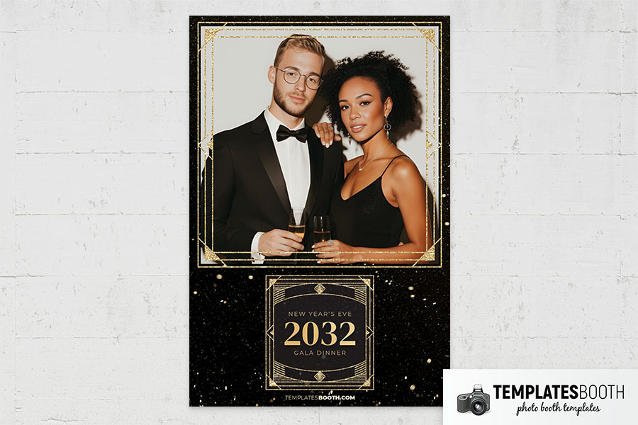 Retro New Years Eve Photo Booth Template