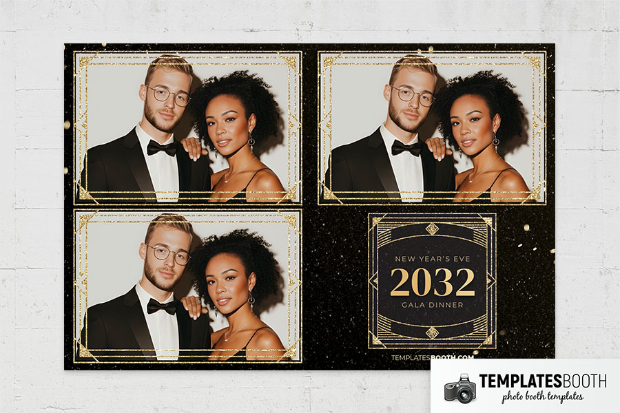 Retro New Years Eve Photo Booth Template