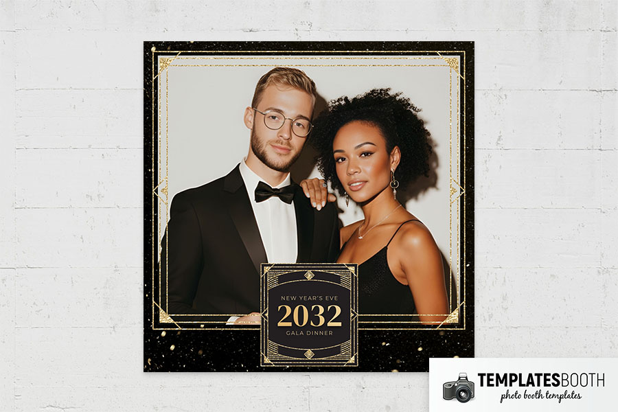 Retro New Years Eve Photo Booth Template