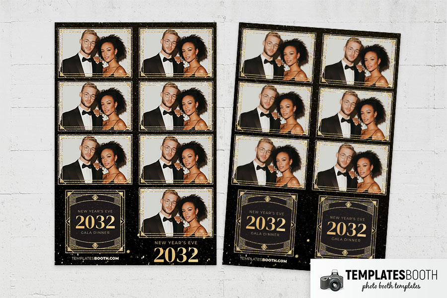 Retro New Years Eve Photo Booth Template