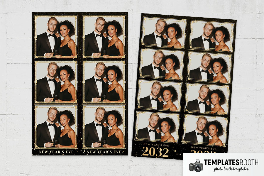 Retro New Years Eve Photo Booth Template