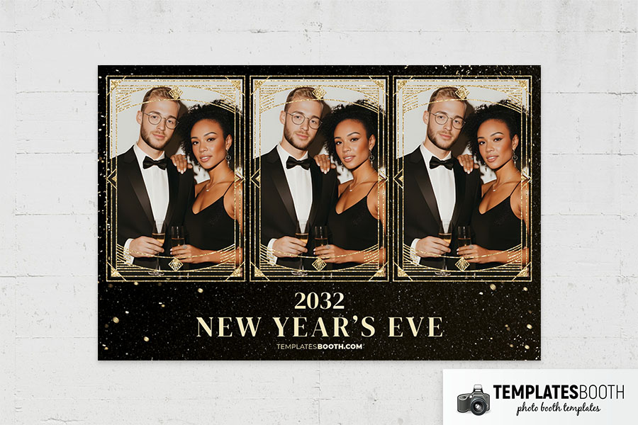 Retro New Years Eve Photo Booth Template