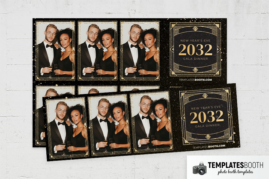 Retro New Years Eve Photo Booth Template