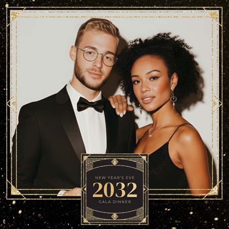 Retro-Silvester-Fotobox-Vorlage