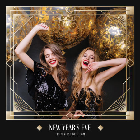 Art-déco-Silvester-Flyer-Vorlage