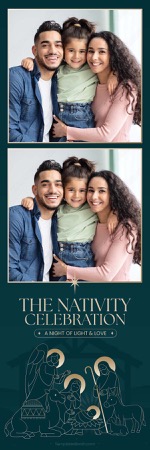 Modèle de Nativité de Noël pour photobooth – Bande photo 2x6