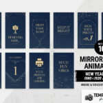 New Year Mirror Screen Animations in MP4
