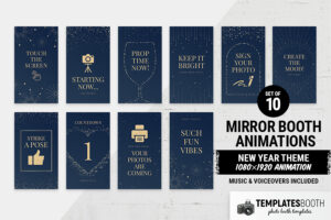 New Year Mirror Screen Animations in MP4