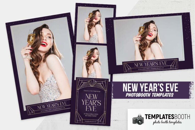 Purple NYE Art Deco Photo Booth Template