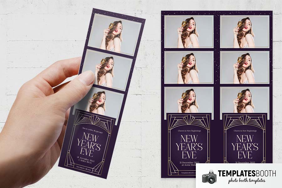 Purple NYE Art Deco Photo Booth Template