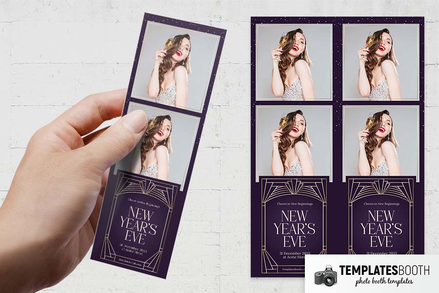 Purple NYE Art Deco Photo Booth Template